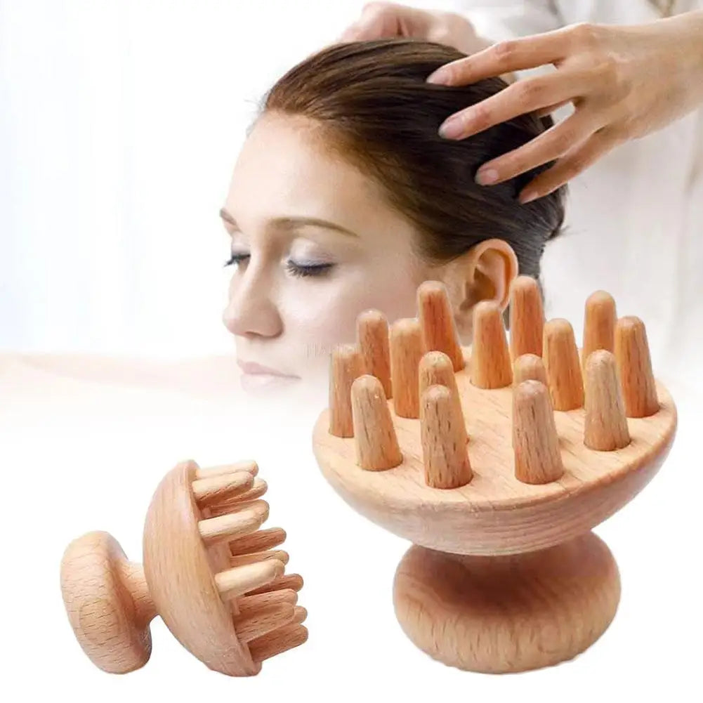 Wooden Scalp Massage Tool