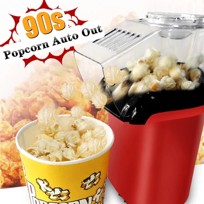 1200W Mini Oil-Free Popcorn Maker for Home