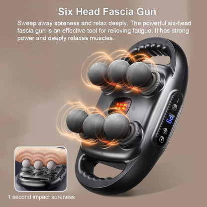 6-Head Deep Tissue Massage Gun