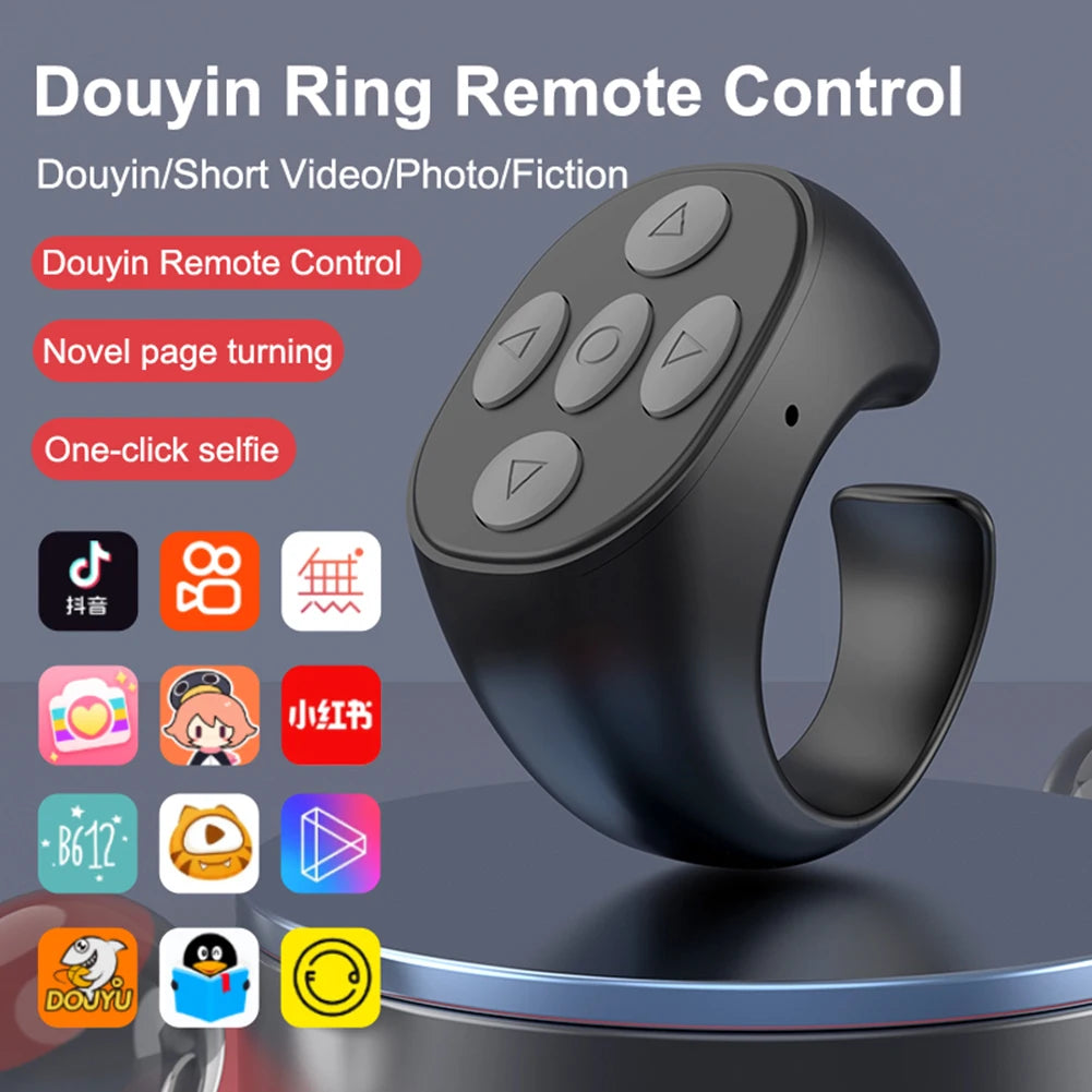 Bluetooth Ring Remote Control for Selfie & Video