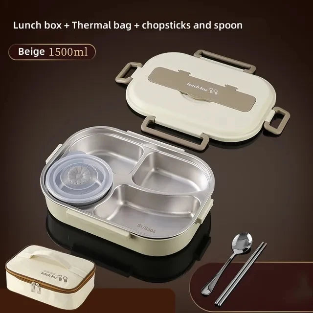 Steel Compartment Insulated Lunch Box