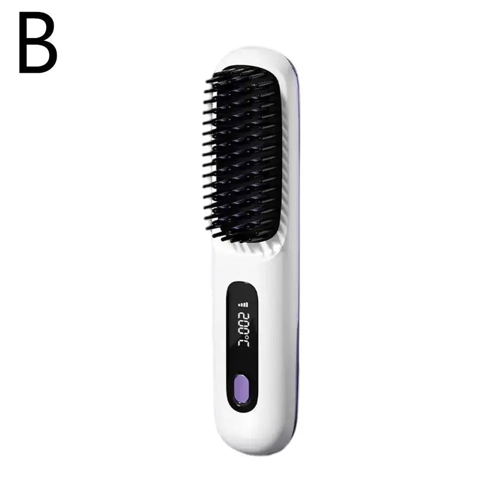 Wireless Heated Hair Straightening Brush