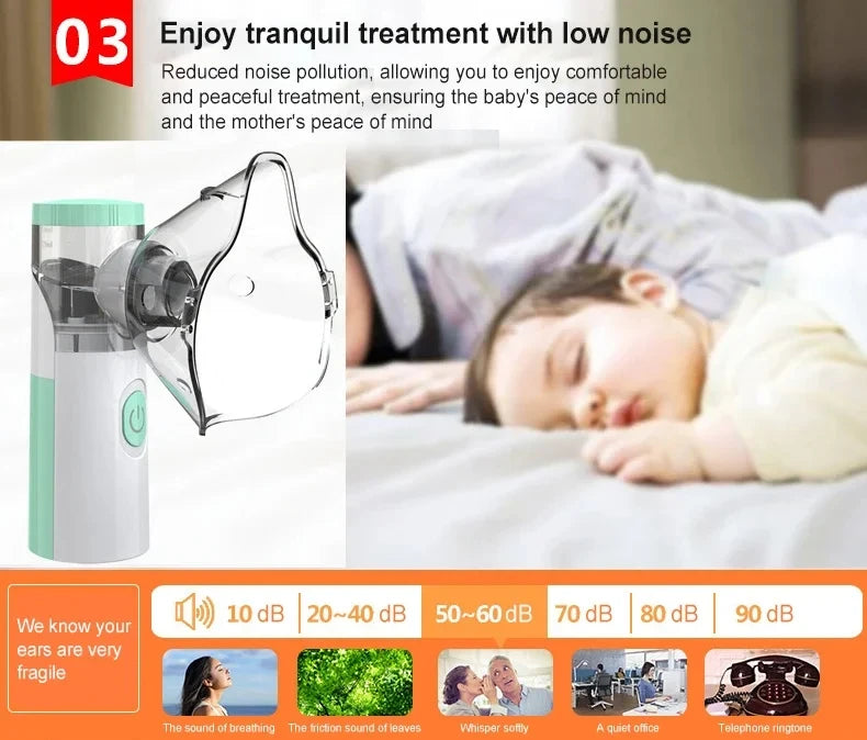 Portable Silent Mesh Nebulizer