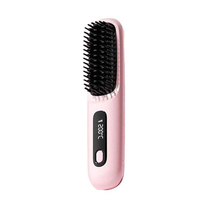 Wireless Heated Hair Straightening Brush