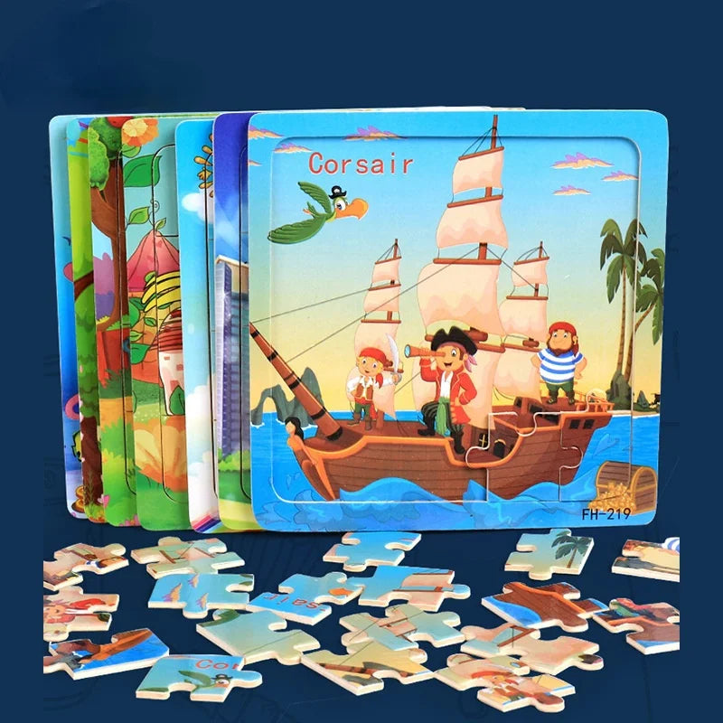 20-Piece Wooden 3D Puzzle