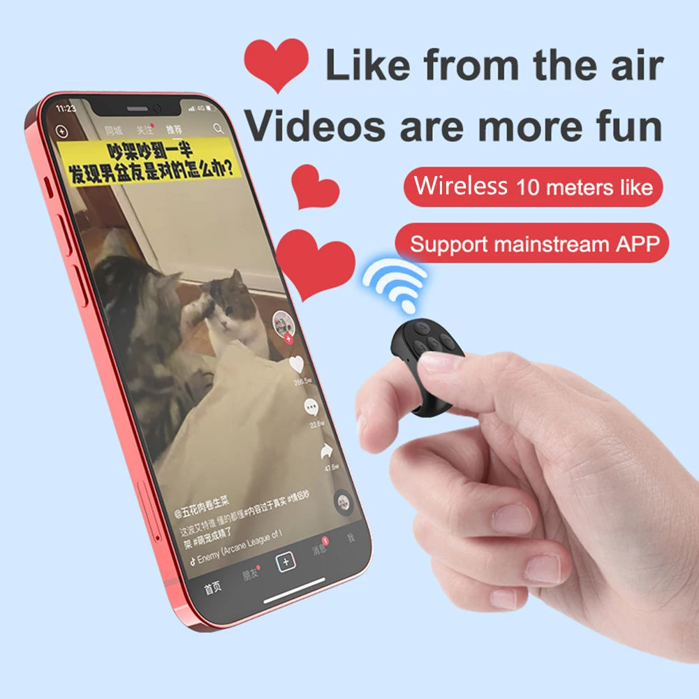 Bluetooth Ring Remote Control for Selfie & Video