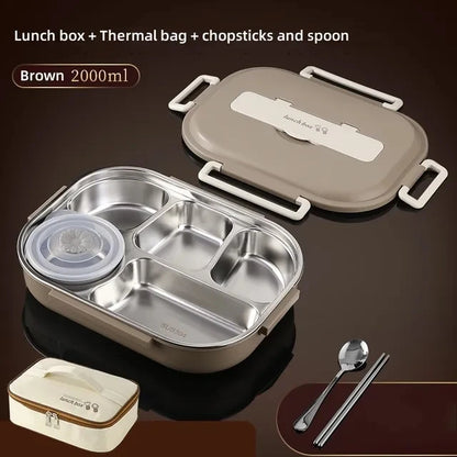 Steel Compartment Insulated Lunch Box