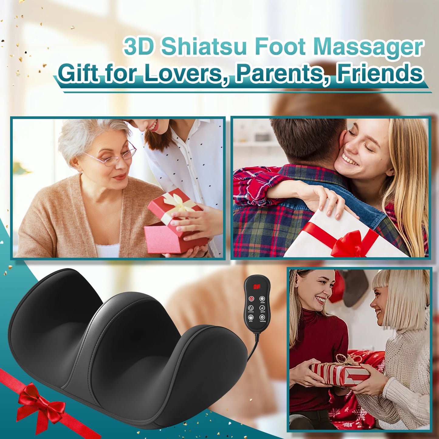 3D Shiatsu Foot & Calf Massager with Heat