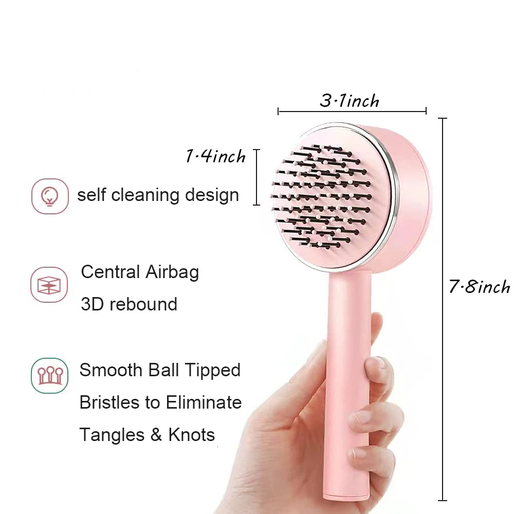 Self-Cleaning Massage Hair Brush