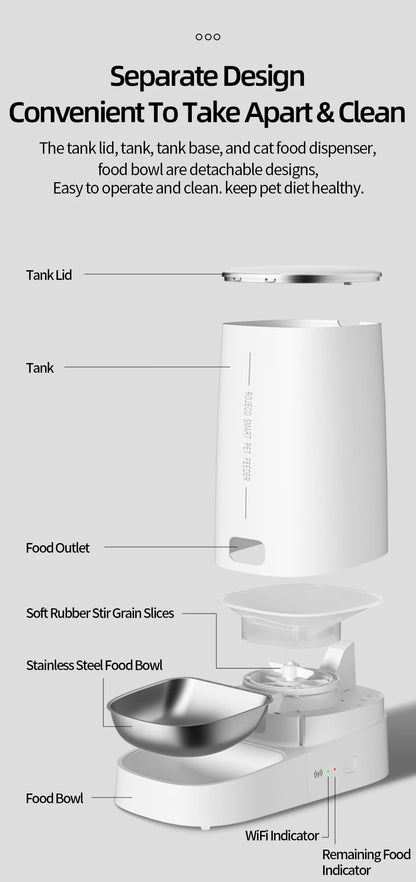 ROJECO WiFi Automatic Cat Feeder