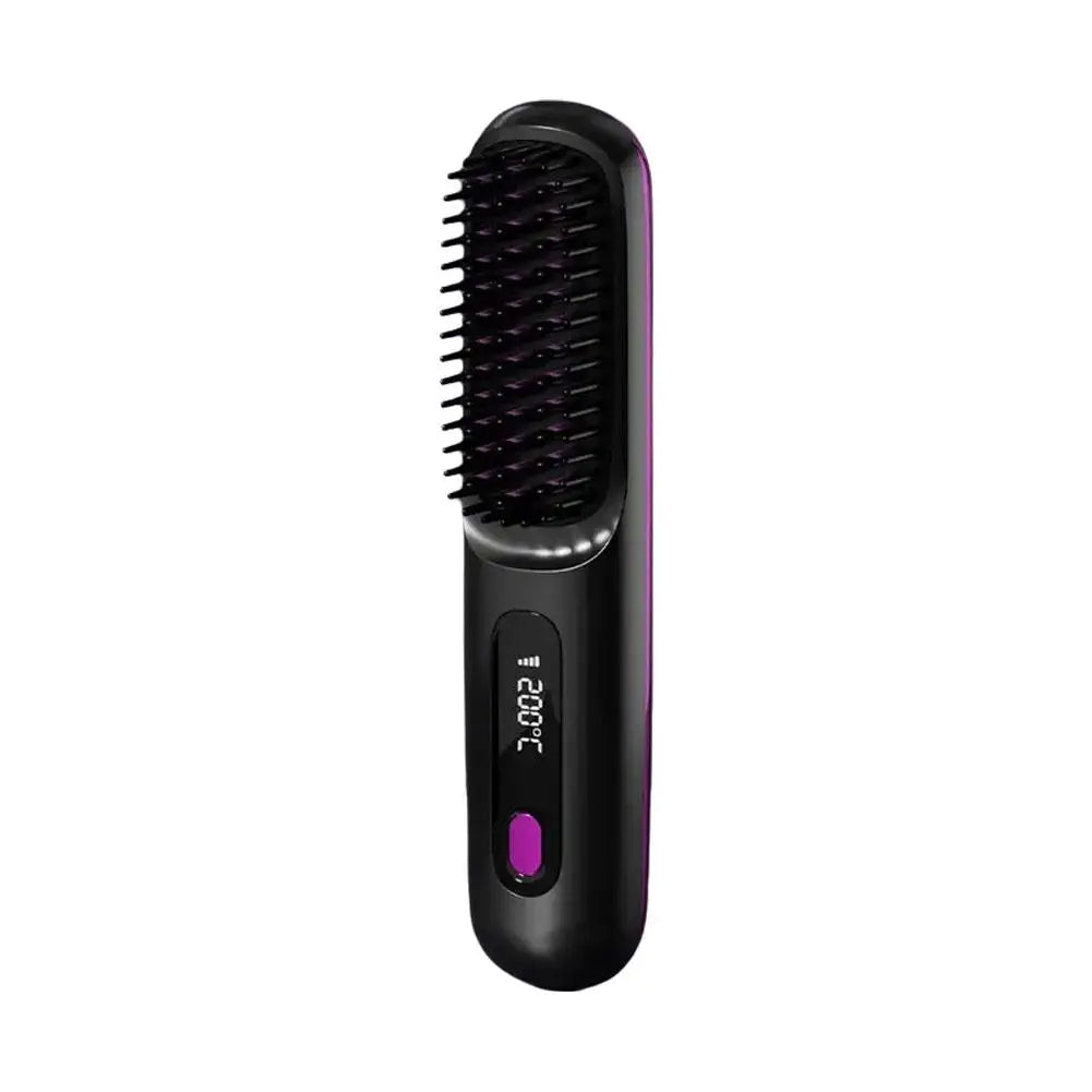 Wireless Heated Hair Straightening Brush