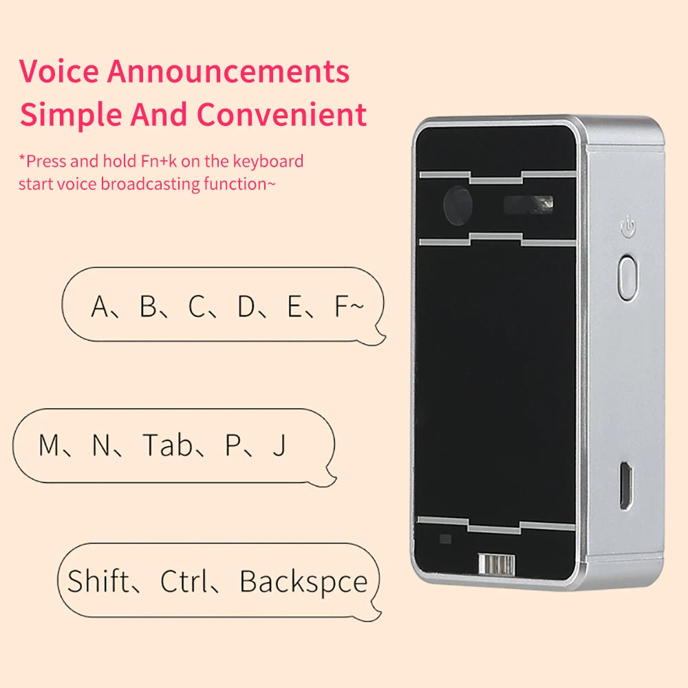 Portable Bluetooth Virtual Laser Keyboard