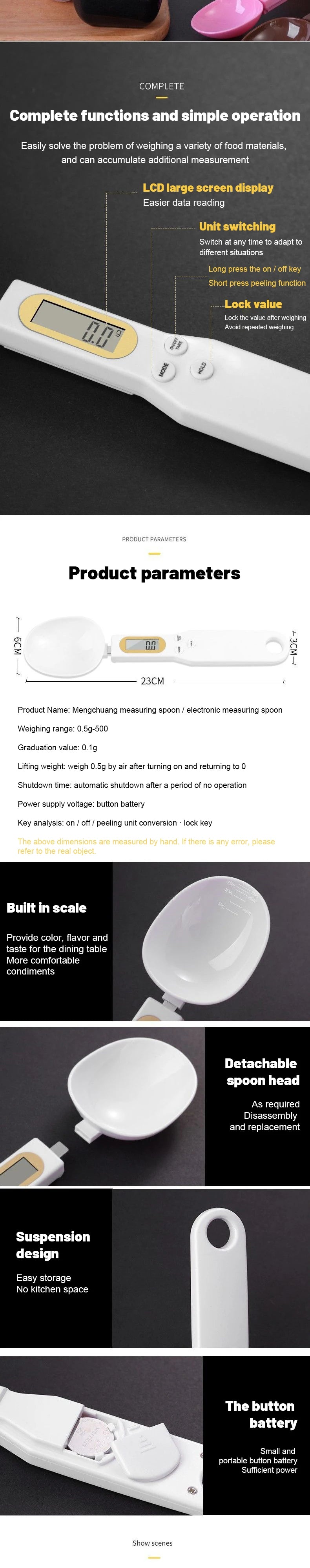 Electronic Measuring Spoon Kitchen Scale