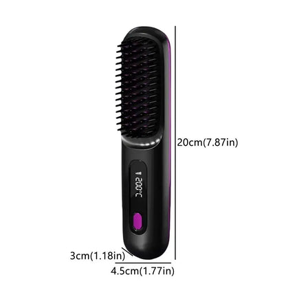 Wireless Heated Hair Straightening Brush