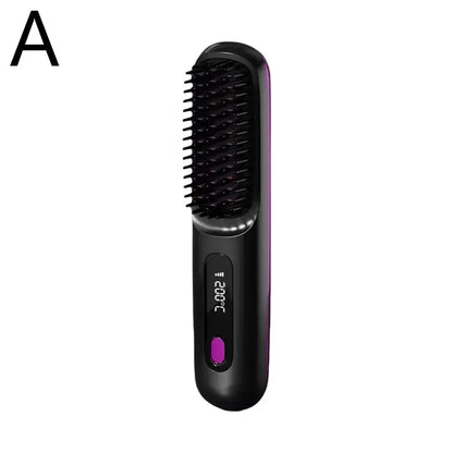 Wireless Heated Hair Straightening Brush