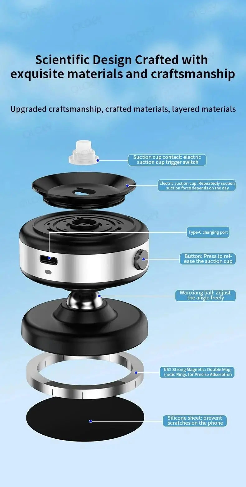 Wireless 360° Rotatable Car Holder