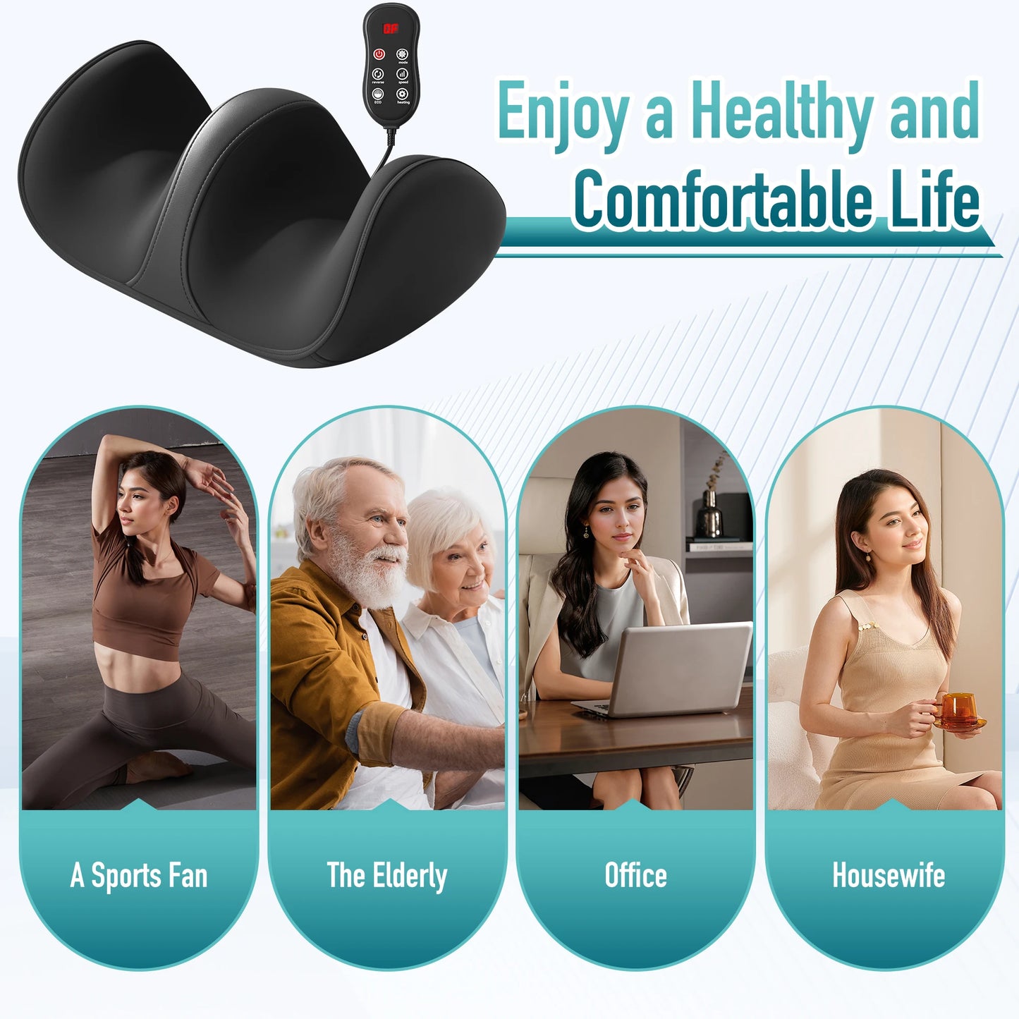 3D Shiatsu Foot & Calf Massager with Heat