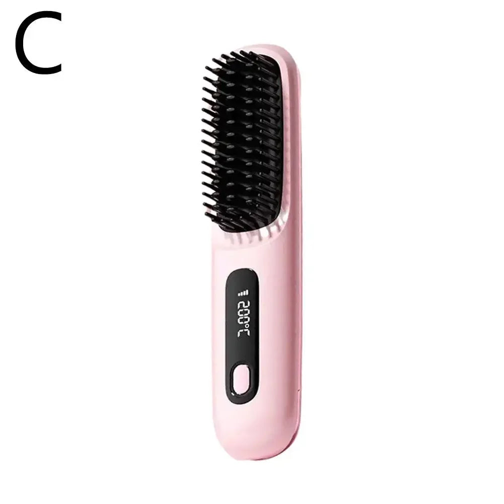 Wireless Heated Hair Straightening Brush