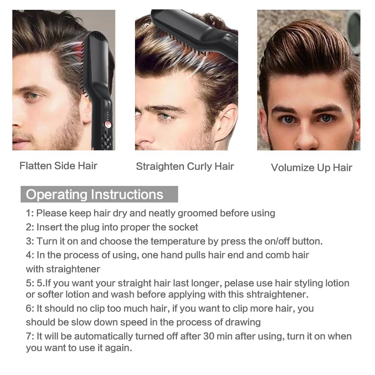 Hot Comb Beard & Hair Straightener