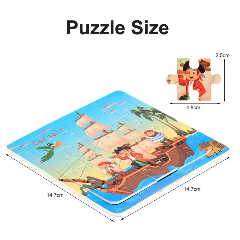 20-Piece Wooden 3D Puzzle