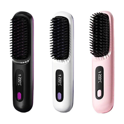 Wireless Heated Hair Straightening Brush