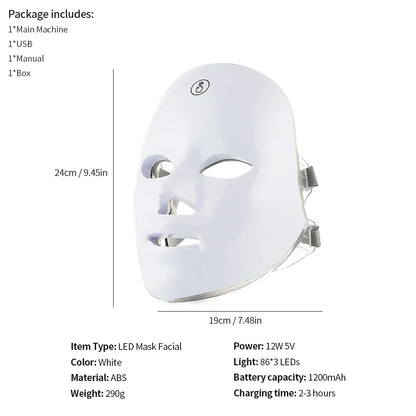 7-Color LED Facial & Neck Mask