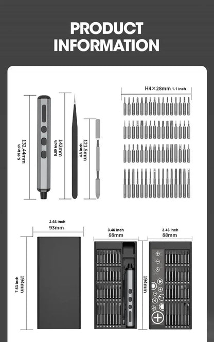 68-in-1 Cordless Electric Screwdriver Set