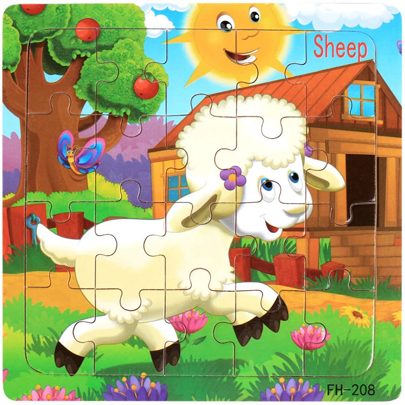 20-Piece Wooden 3D Puzzle