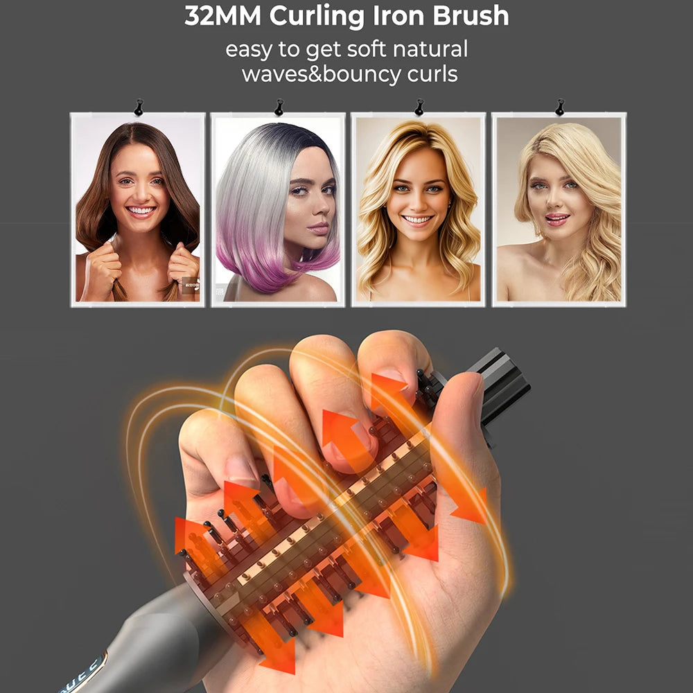 Heated Ceramic Curling Brush