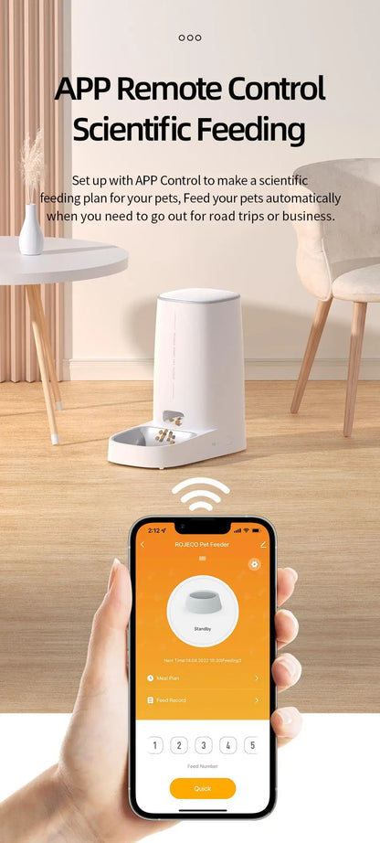 ROJECO WiFi Automatic Cat Feeder