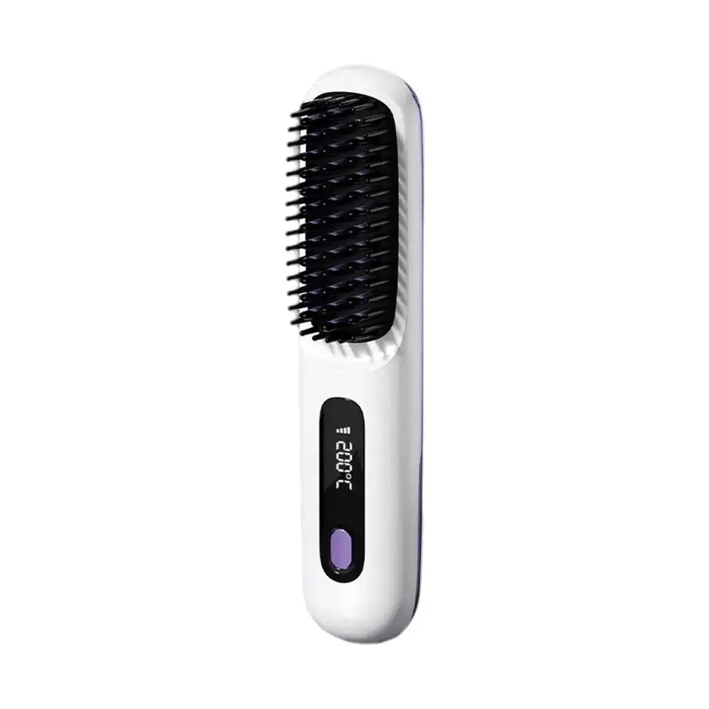 Wireless Heated Hair Straightening Brush