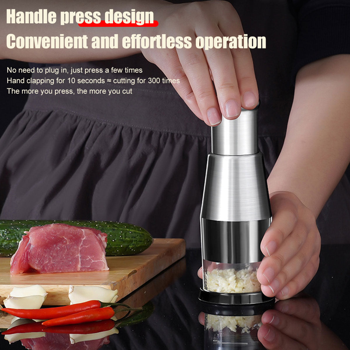 Hand Press Garlic Chopper