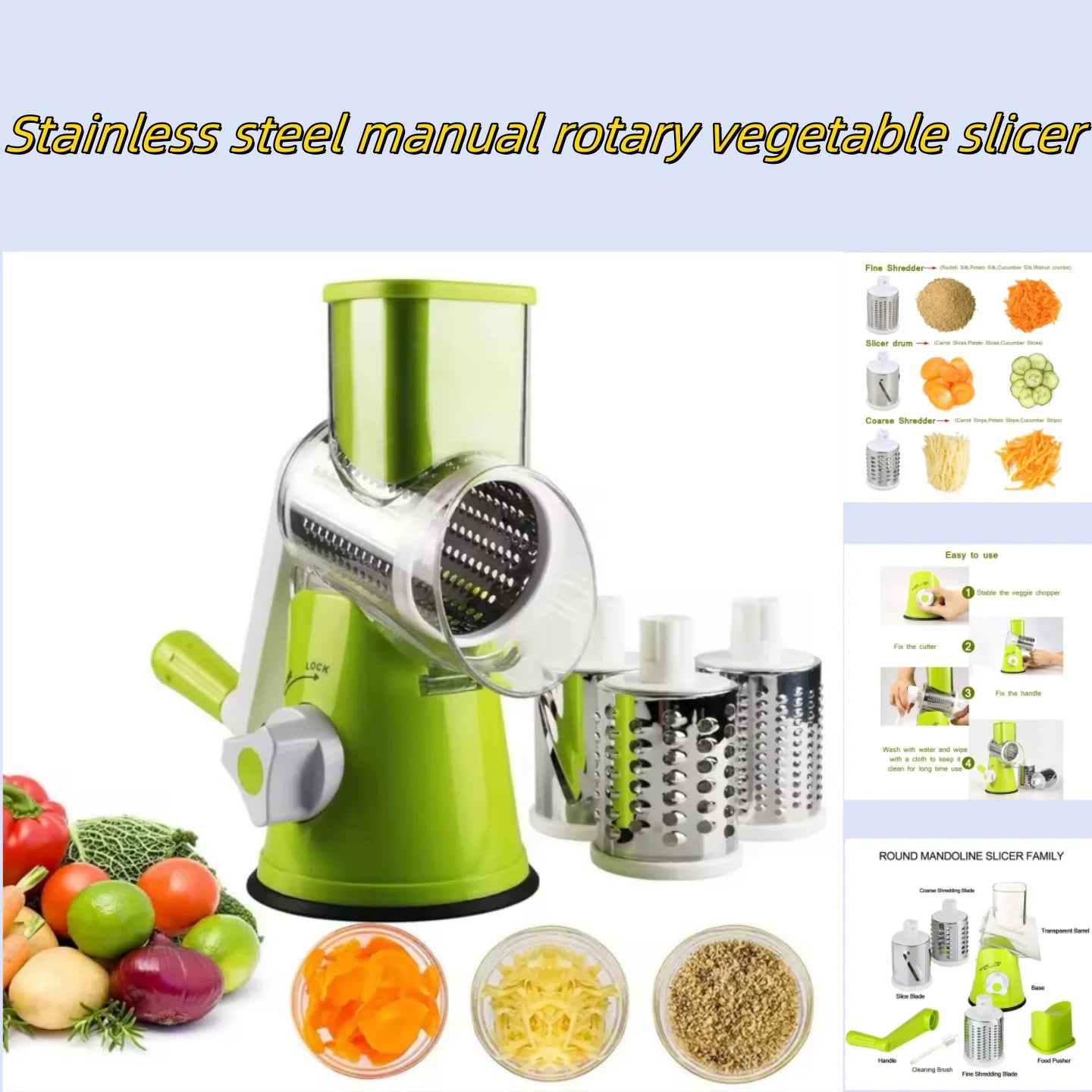 Manual Stainless Steel Vegetable Slicer