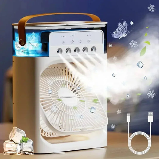 Portable Humidifier Fan & Air Cooler with 3 Speeds