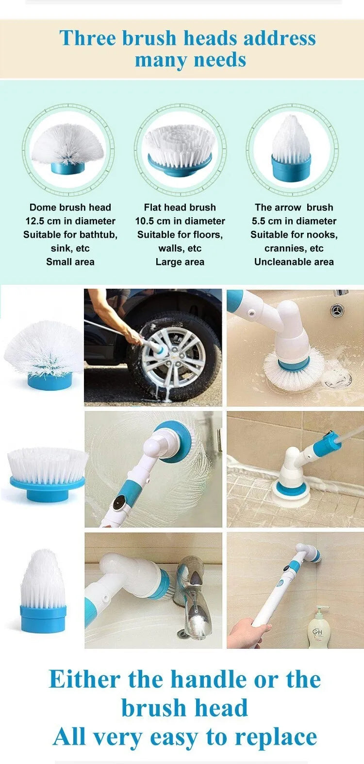 8-in-1 Wireless Electric Cleaning Brush