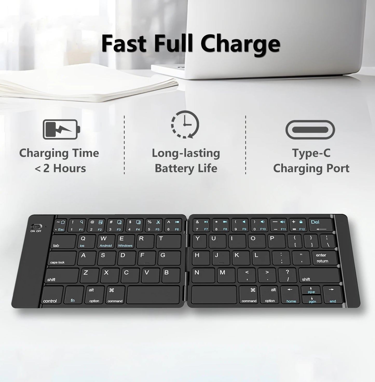 Foldable Bluetooth Keyboard